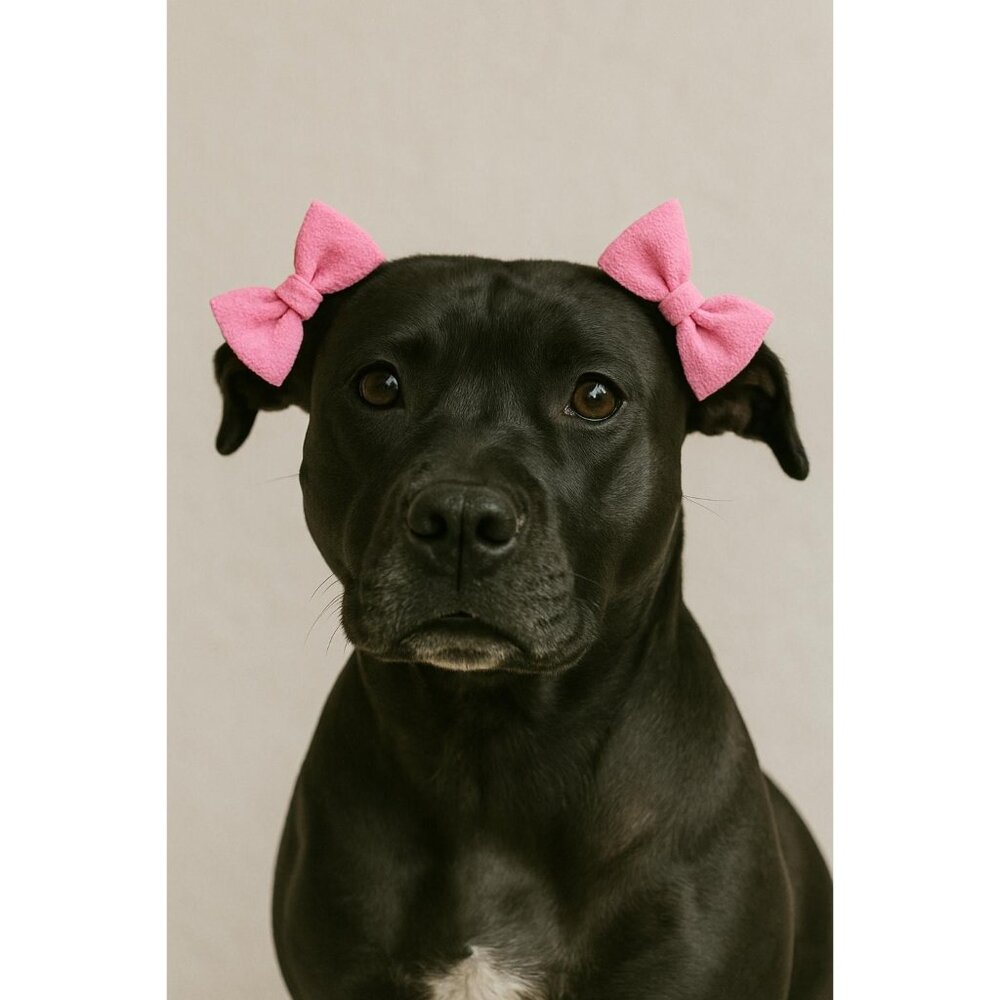 Double Dog Bows for  Headbands or collar, Pink & Purple Girly Bow Set, Puppy Hai
